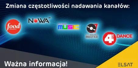 Ważna informacja! Zmiana częstotliwości nadawania wybranych kanałów