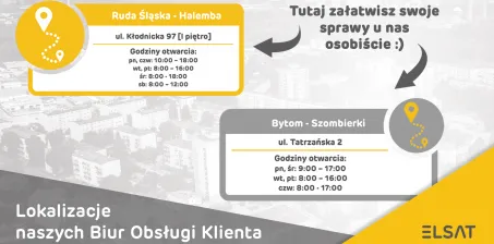 Gdzie załatwisz swoje sprawy u nas osobiście? Lokalizacje naszych Biur Obsługi Klienta