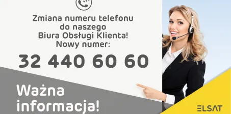 WAŻNA INFORMACJA!  Zmiana numeru telefonu do naszego Biura Obsługi Kienta!
